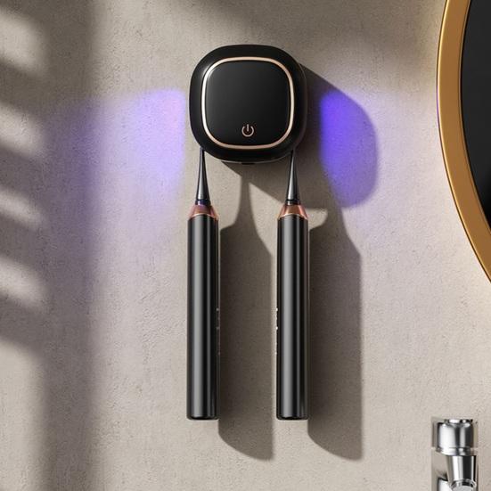 УФ-дезинфицирующее средство для зубных щеток, держатель для хранения, перезаряжаемый, простой в установке, настенный держатель для зубных щеток с УФ-лампой