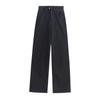 Spring and Autumn Women's Jeans High Waist Straight Loose Wide Leg Pants Trousers Denim Jeans