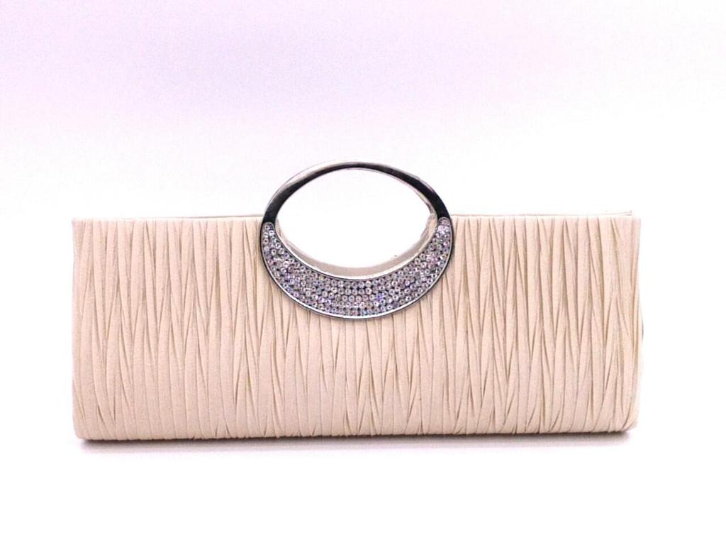 Классическая плиссированная вечерняя сумка со стразами для женщин