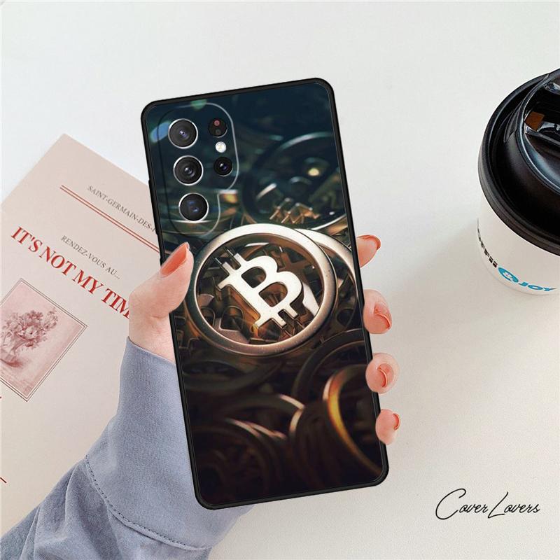 Чехол для телефона Bitcoin Для Samsung Galaxy S24 S25 S23 S22 Ultra Note 10 20 Plus S20 S21 FE Чехол