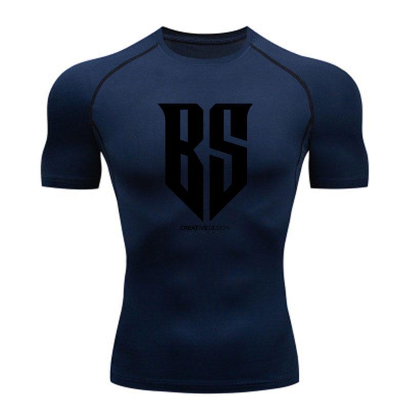 Men's Quick Dry Compression Workout Tight T-Shirt, Breathabl