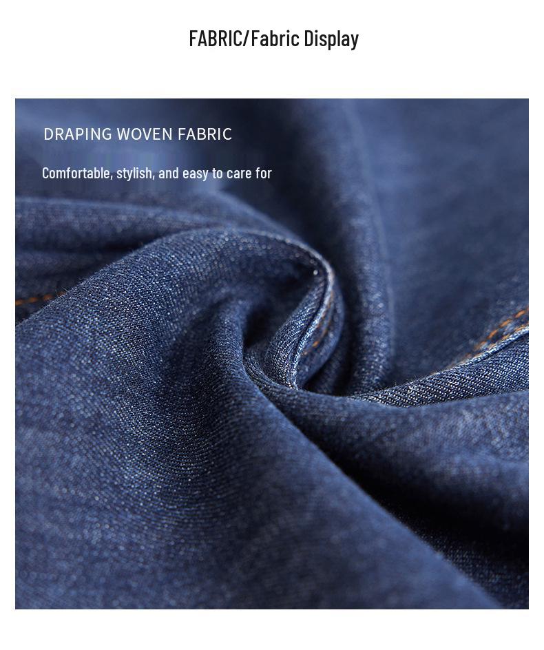 Женское повседневное джинсовое платье из двух частей в стиле пэчворк - 2025 лето, большие размеры, шикарный стиль для мам среднего возраста