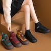 Women Vulcanized Shoes Winter New Lace-up Light Weight Round Toe Casual Thick Sole Non-slip Women's Shoes Fashion