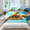 Parrot King Queen Duvet Cover Colourful Feather Bedding Set Rain Trees Bird Quilt Cover Sunset Mountain Natural Comforter Cover