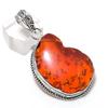 Натуральный балтийский янтарь драгоценный камень 925 стерлинговое серебро ювелирное изделие кулон 2,25" F0w42