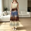 Women's A-Line Sleeveless Maxi Dress,Tie-Dye,Loose Soft Fit,Fresh Gradient,Casual Daily & Beach Vacation,Versatile Fashion Dress