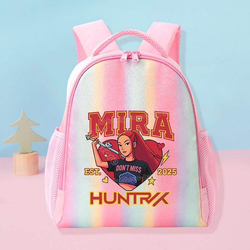 KPop Demon Hunters School Rainbow Backpack Rumi Mira Zoey Girl Student Backpack Anime Movie Women Travel Rucksack Birthday Present