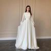 2025 Spring Court Style French White Chiffon Double Layer Princess Evening Gown