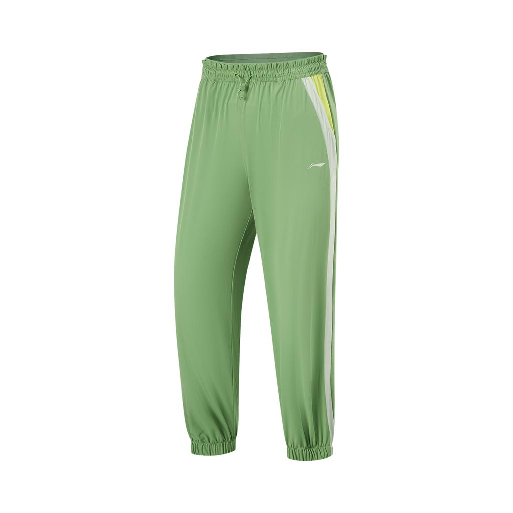 Li Ning Спортивные вязаные штаны для женщин Серия Fitness Цвет Stone Moss Green AYKU458-4