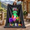 Banban Custom Name Flannel Blanket Personalized Soft Warm Plush Throw Blanket Customized Gift for Family Friends