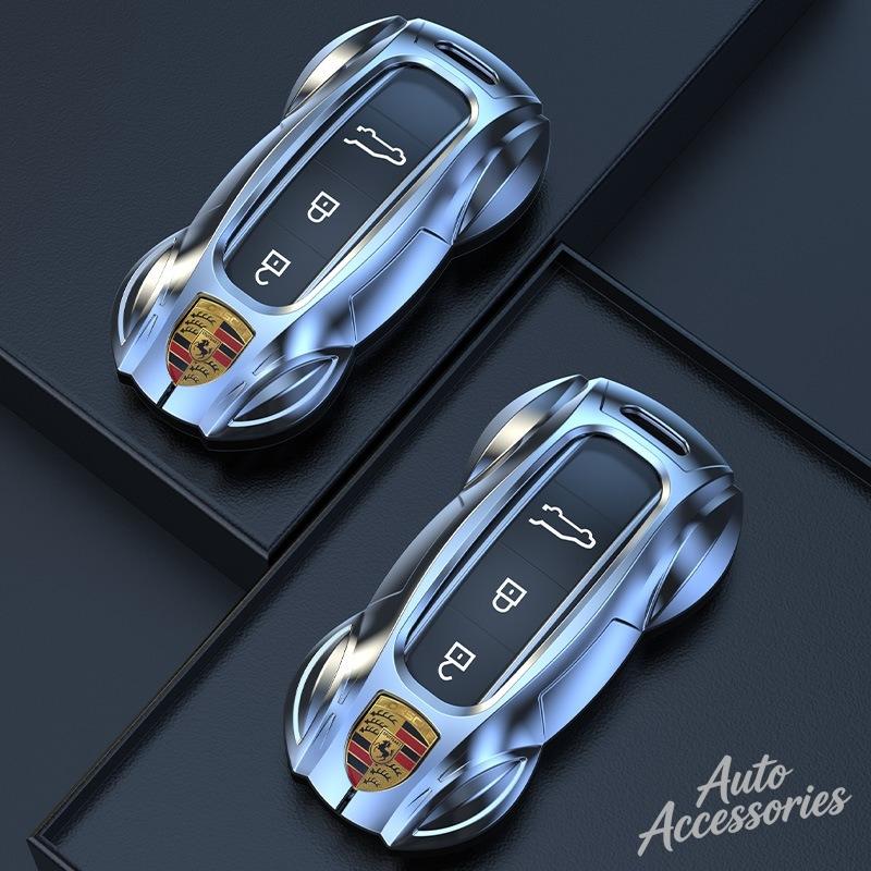 Zinc Alloy Car Key Case Cover Shell Fob For Porsche Panamera Macan 718 Taycan 911 Cayman Boxster 9ya 971 Car Styling Accessories DNPQR1