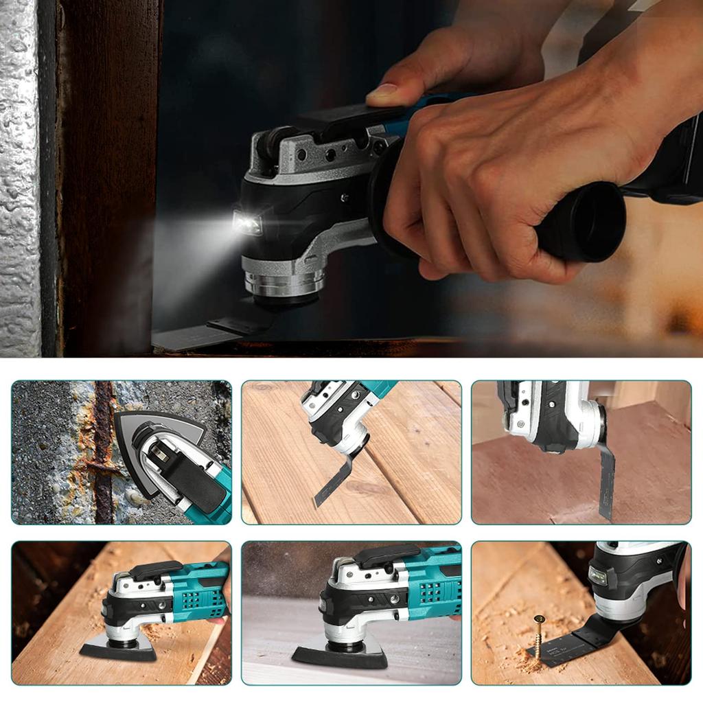 YOIbuy Rechargeable 18V Cordless Power Tool with Continuously Variable Speed Diameter with LED Low Quick Change Starlock OIS Comes with 9 Piece