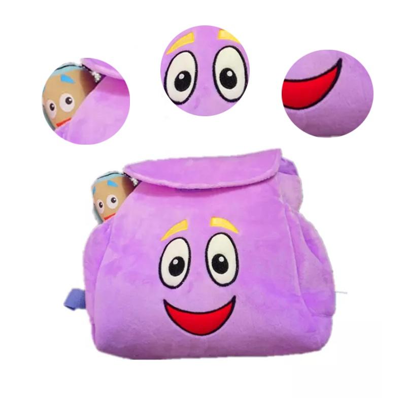 Нейлоновый рюкзак «Даша-путешественница» с плюшевой куклой-картой — идеальный рождественский подарок для детей!