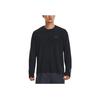 Under Armour Solid Color Crew Neck Pullover Straight Long Sleeve T-Shirt Men Tops Black 1375693-001