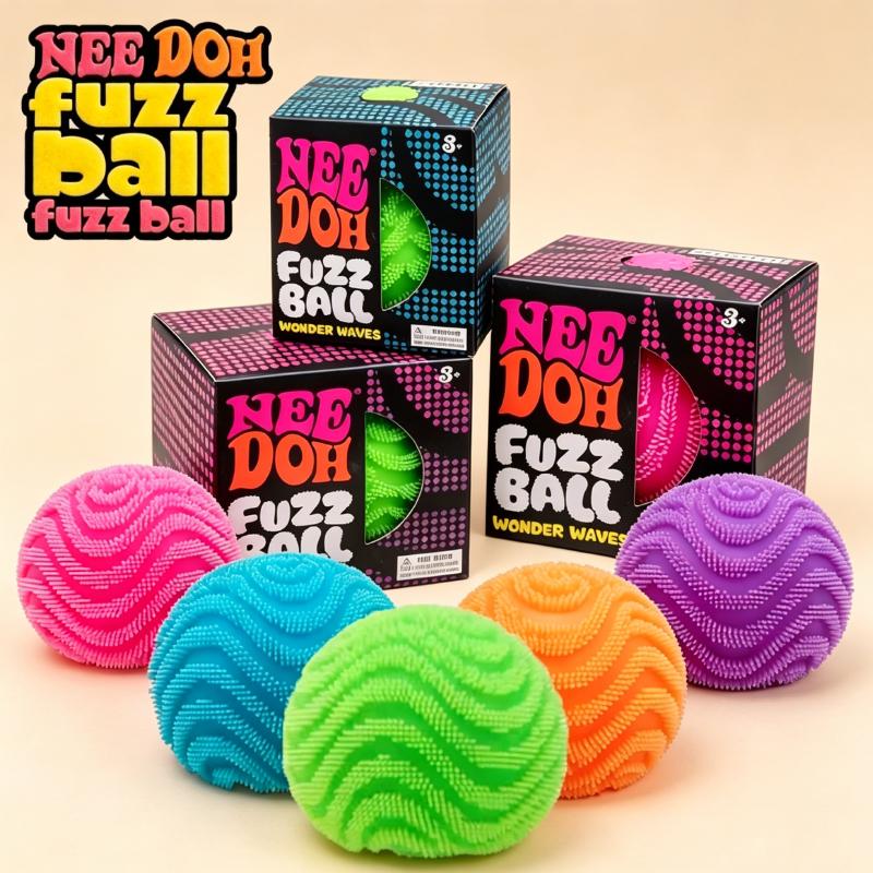 Новая модель Needoh Fuzz Ball Wonder Waves Сенсорный сжимаемый мягкий мячик для снятия стресса с текстурой для взрослых и детей