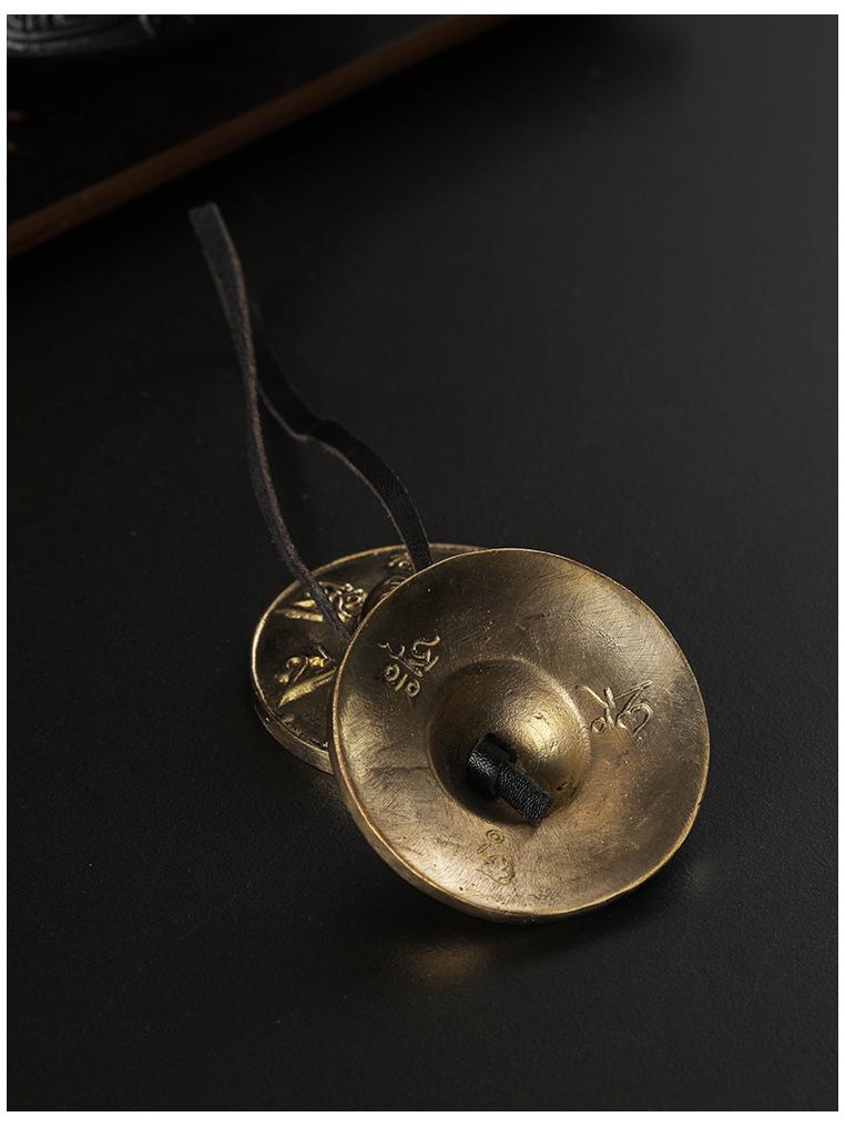 Nepal Handmade Brass Cymbals: Percussion Gong & Yoga Awakening Instrument