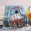 Moomin3 Flannel Blanket, High quality Comfortable for All Seasons, Home Decor, Warmth and Comfort