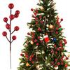 24 шт. искусственных ягодных рождественских стеблей, имитирующих пенопластовые ветки ягод для рождественского венка, украшения для дома
