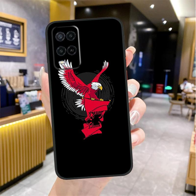 Албания Албанцы Чехол с флагом для Oppo A74 A54 A94 A78 A98 A18 A60 A80 A40 A38 A58 A96 A76 A16 A15 A17 A57 A77 A5 Pro