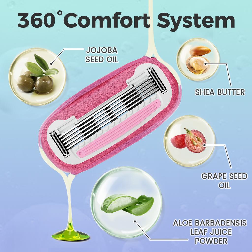 Портативный женский бритвенный набор Ручная бритва для бикини Удалитель волос для женщин Частное тело С картриджами для ухода за кожей