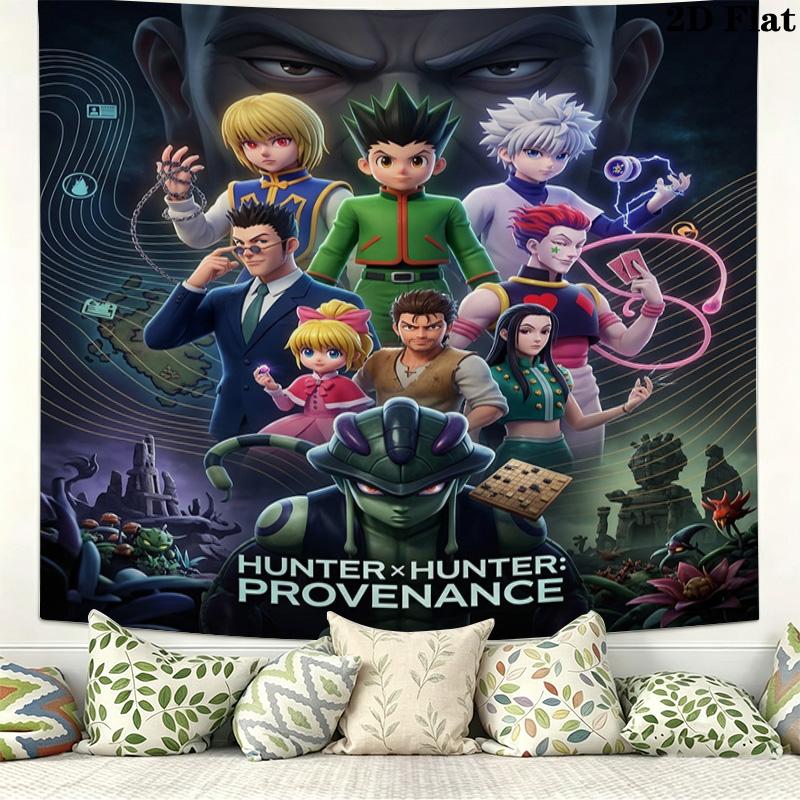 Настенный гобелен Hunter X Hunter Эстетичный настенный подвесной тканевый плед Декоративные гобелены для спальни гостиной Домашний декор