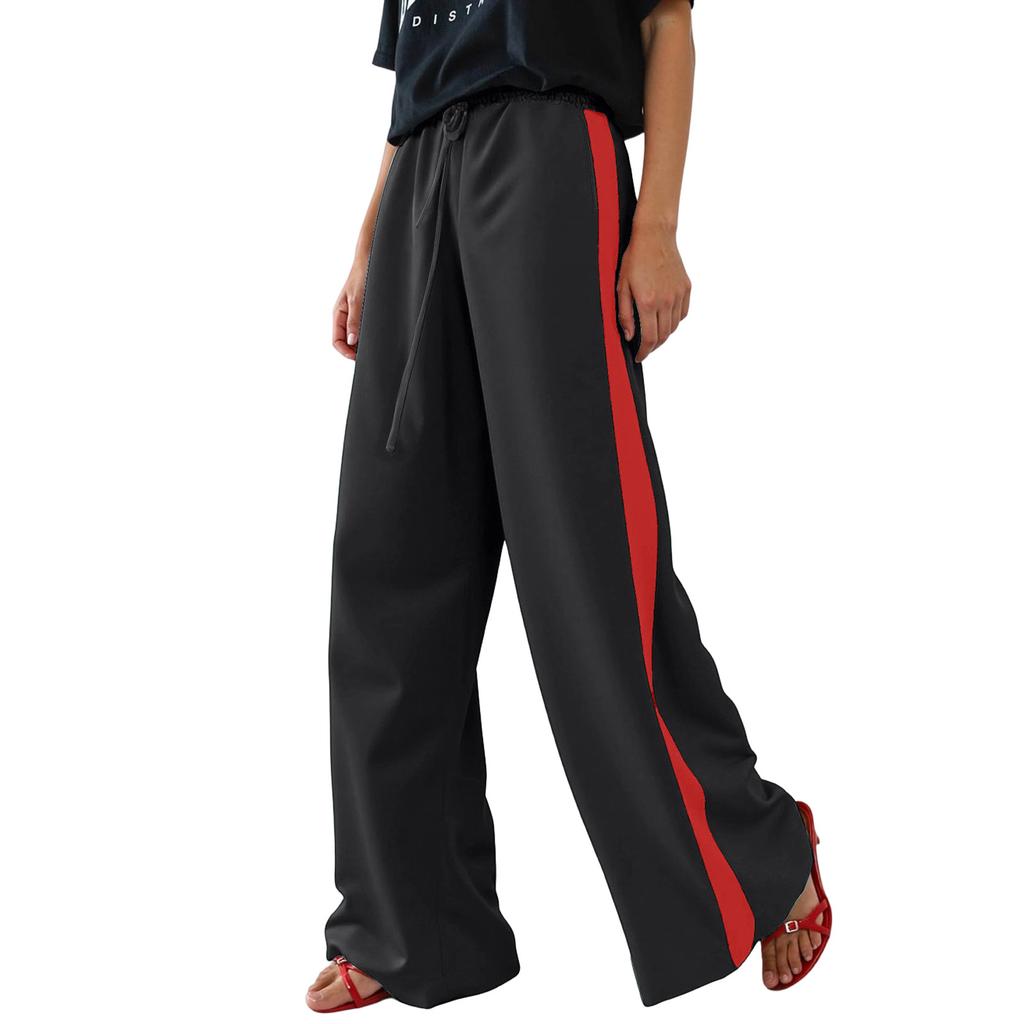 Женские брюки-клеш, летние повседневные струящиеся брюки-клеш.