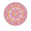 Pink Theme Round Carpet Boho Ethnic Style Living Room Decor Rug Flower Geometric Design Interior Artistic Decorative Floor Mat