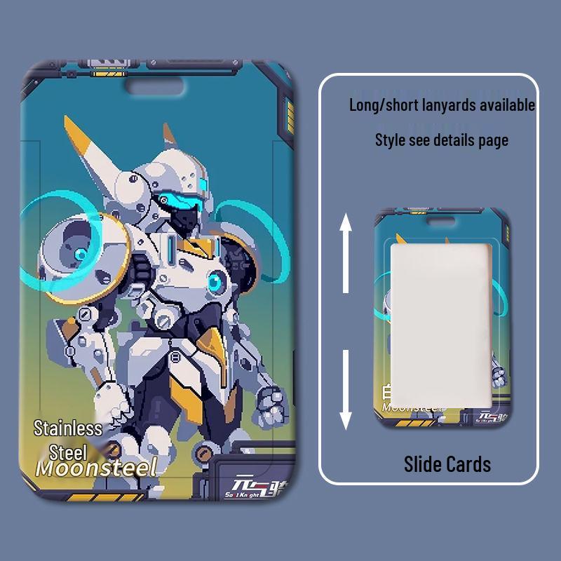 Пластиковый выдвижной чехол Energy Knight для ID-карты и бейджа - Мультяшный дизайн для студентов и профессионалов