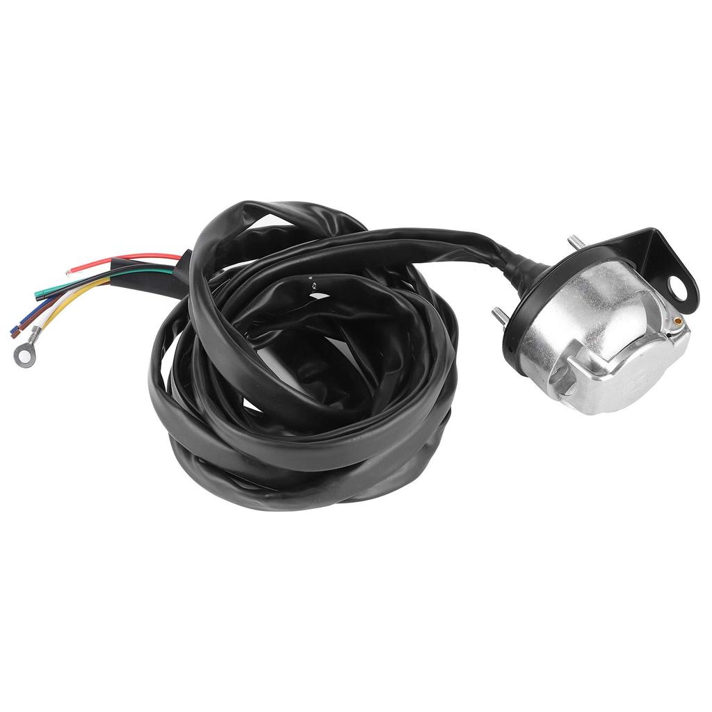 Trailer Connector, 7 Pin European Trailer Connector Socket Wiring Plug 2m Cable for Commercial Vehicle Semi Trailer