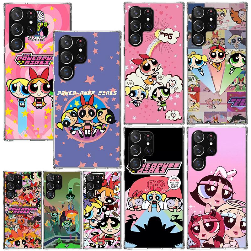 Cartoon P-Powerpuff-Girls Phone Case For Samsung Galaxy S26 S25 Edge S24 FE S23 S22 Ultra S21 Plus S20 + Art Fundas Back Cover G