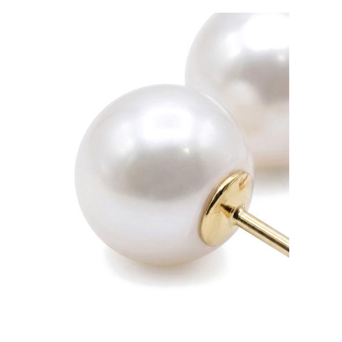 Boucles d'oreilles - PEARLS &amp; COLORS - Perles d'eau douce 8-9 mm - Or jaune 9 ct - Perle blanche AAA+