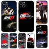 Чехол для телефона Initial D AE86 для iPhone 14 5S 2020se 6 6s 7 8 plus x 10 XR XS 11 12 13 mini pro MAX, черная задняя крышка из ТПУ