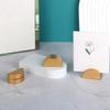 1/6/12pcs Memo Clip Multipurpose Half Circle Design Notepaper Wood Photo Crafts Party Note Holder Ornament Gold