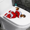 1pcs Christmas Climbing Santa Claus Sticker, Toilet Lid Decorative Sticker Restroom Renovation Removable Stickers