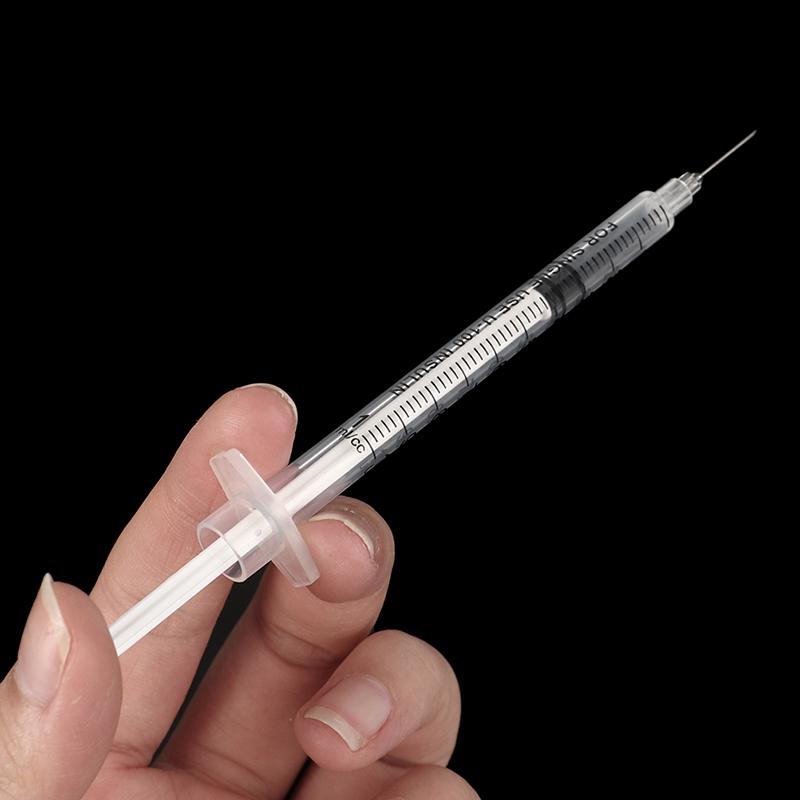10 шт. 1 мл Одноразовый пластиковый стерильный инсулиновый шприц Оранжевый колпачок Пластиковый дозатор жидкости
