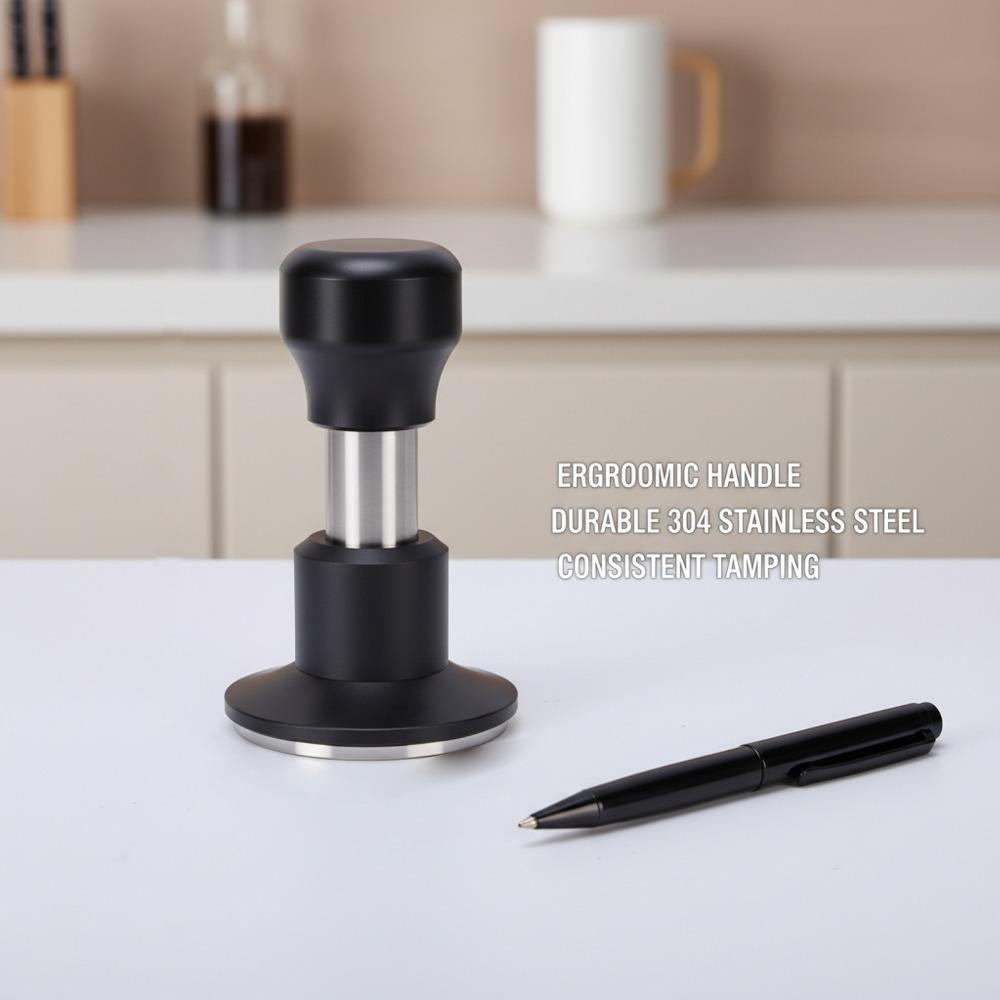 58.5mm Espresso Tamper Stainless Steel Impact Coffee Tamper Accurate Barista Tamper For Home