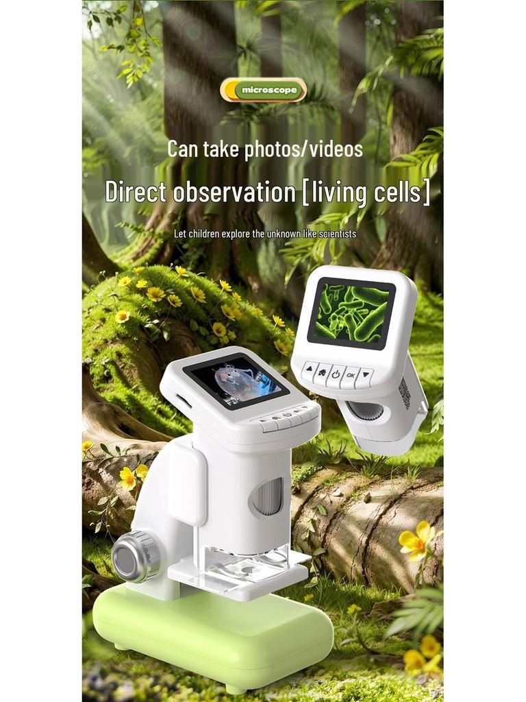 Портативный цифровой микроскоп HD с дисплеем для образовательного использования