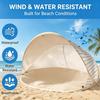 No-Assembly Pop-Up Beach Sun Shelter Instant UV Protection Tent for 2–3 People Lightweight Windproof Shade for Beach Park