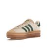 Adidas Gazelle Bold Cream Collegiate Green Женские кроссовки Кремово-белые Magic-Beige ID7056