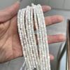 1 нить, Белые натуральные пресноводные ракушечные бусины, 3×4 мм, Круглые ракушечные бусины в форме подковы для изготовления украшений своими руками 18 см