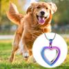 Pendant Necklace Transparent Heart-Shaped Glass Necklace Stainless Pendant Souvenir Steel Lightweight Pet