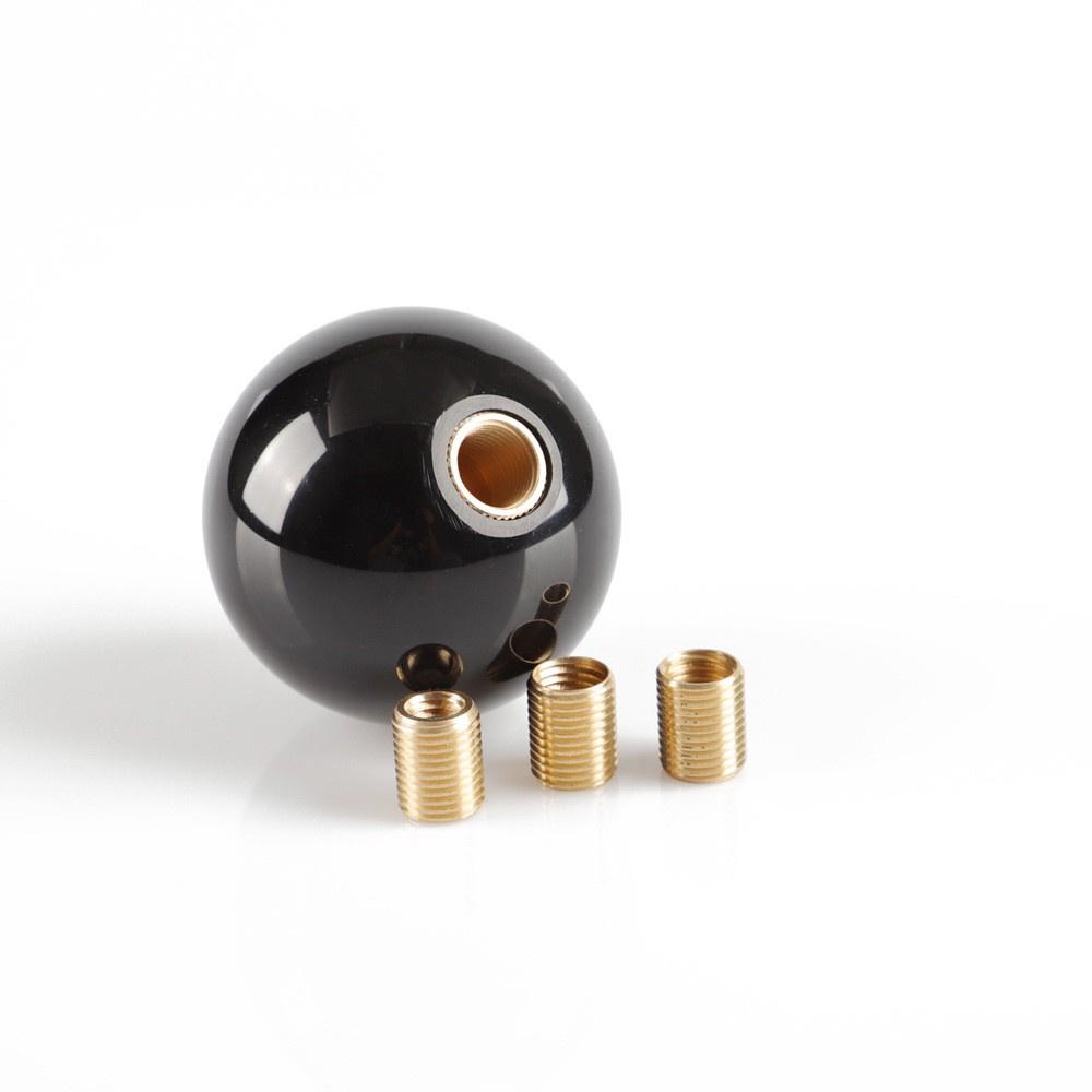 No.8 Billiard Ball Round Universal Custom Gear Shifter Shift Knob W/ 3 Adapters