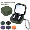 Чехол для Samsung Galaxy Buds 4/4 Pro Мягкий Высококачественный Текстура Кожи Личи Защитный Чехол для Наушников Funda с Крючком