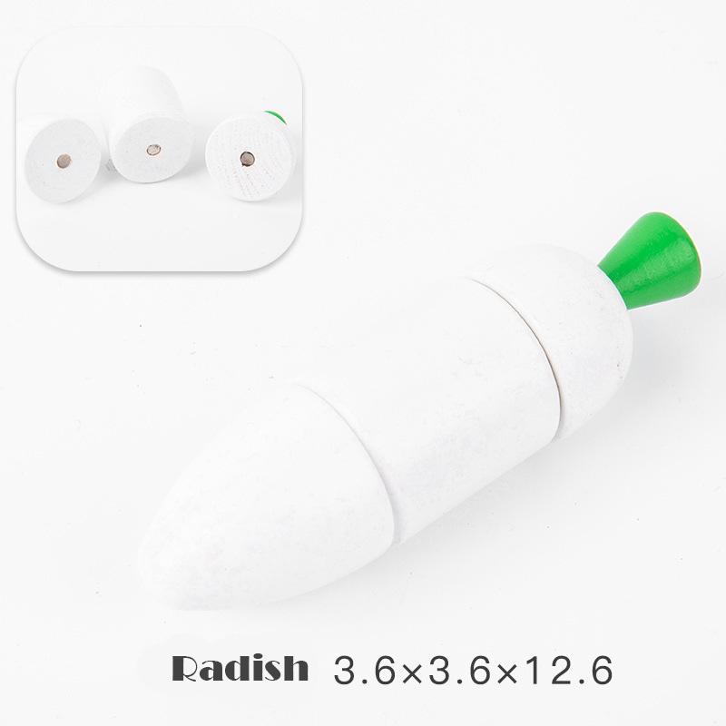 Имитация кухни Игрушка для ролевых игр Магнитные деревянные режущие фрукты овощи Классическая игра Монтессо Развивающие игрушки для детей