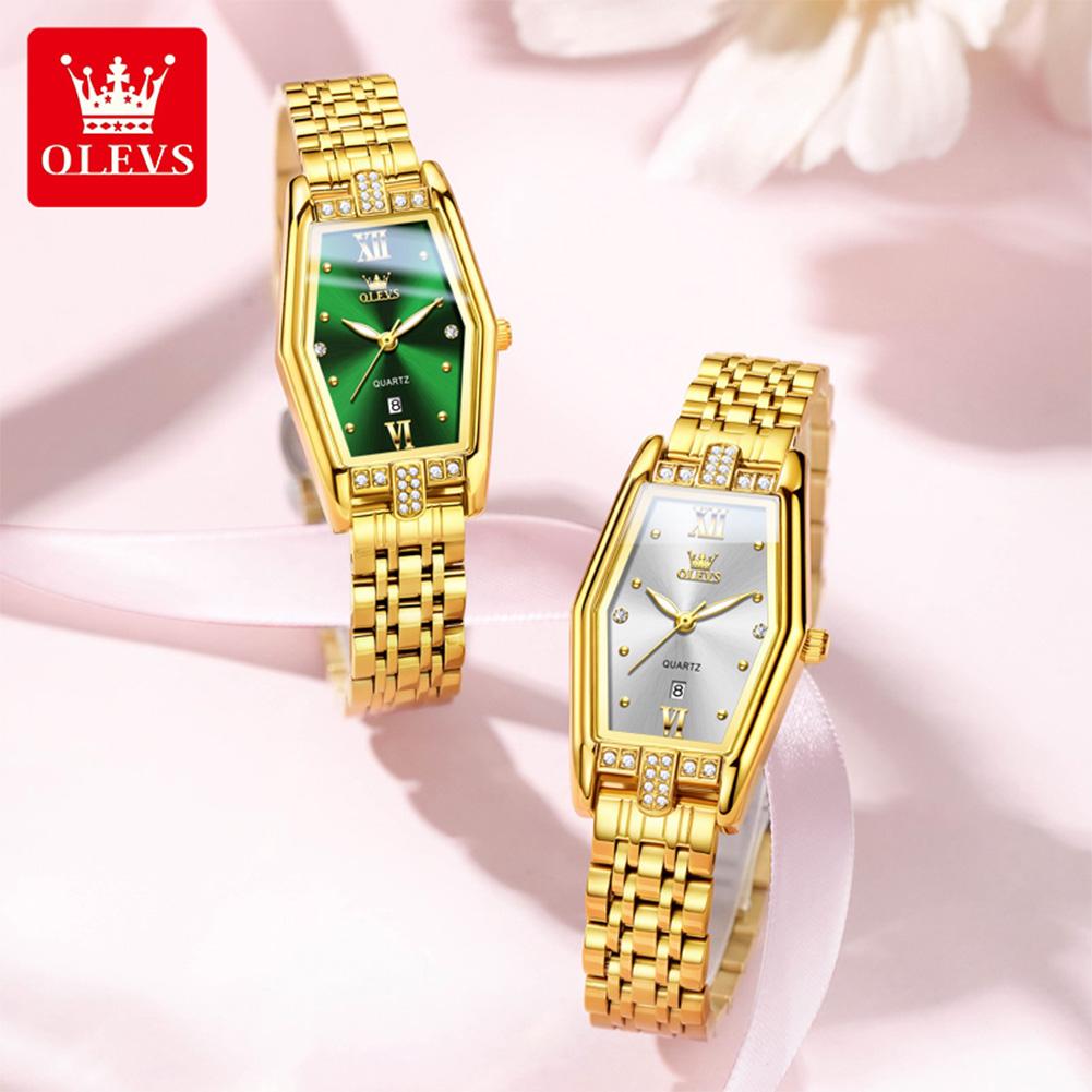 Элегантные женские часы Модные кварцевые часы Водонепроницаемые Светящиеся Наручные часы из нержавеющей стали Подарки