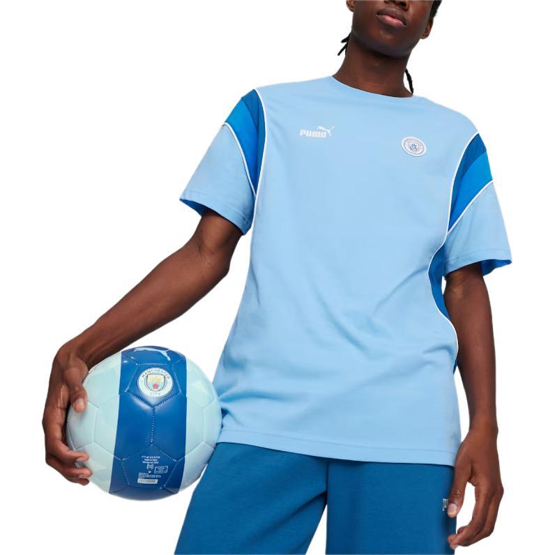 Men's T-Shirt PUMA Manchester City FtblArchive T Shirt Men's Light Blue
