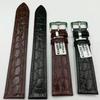 Crocodile Stone Pattern Leather Strap-Pure Calfskin Made Universal Leather Watch Band Ultra-Thin Comfortable for 12/13/14/15/16/17/18/19/20/21/22mm