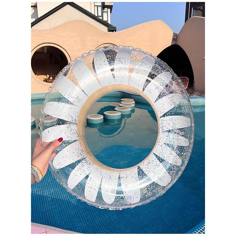 2024 New Arrival Sponge Base Ring Sunflower Thickened Underarm Swimming Ring Infant Toddler Swimming Seat Circle Eco-friendly Pvc