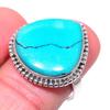 Подарочное кольцо из чистого серебра 925 пробы с натуральным тибетским бирюзовым камнем S.8 V0Q28