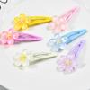 4 шт./компл. разноцветные заколки для волос BB в форме сладких цветов женские боковые зажимы для повседневной жизни